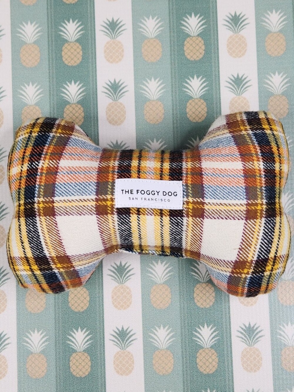 Foggy Dog Cornucopia Plaid Flannel Fall Dog  Toy